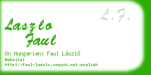 laszlo faul business card