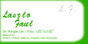 laszlo faul business card